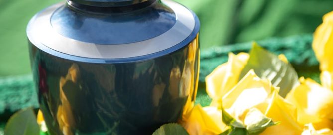 Close-up Of A Ceramic Pet Urn